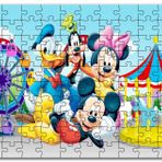Cakapuzzle Luna Parkta Daisy Duck Goofy Mickey Minnie Mdf 1000 Parça Puzzle