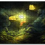 Cakapuzzle Mağara Işık İnsan Figürü Ahşap 255 Parça Puzzle