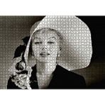 Cakapuzzle Marilyn Monroe Güllü Beyaz Şapkası Gülümsemesi 120 Parça Ahşap Puzzle