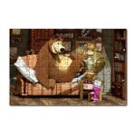 Cakapuzzle Masha Ayıyı Çay İçmeye Çağırır Görseli 120 Parça Ahşap Puzzle