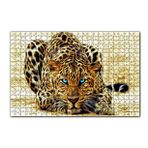 Cakapuzzle Mavi Gözlü Leopar İllüstrasyon 120 Parça Ahşap Puzzle
