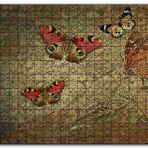 Cakapuzzle Mektup Satırları ve Kelebekler Mdf 120 Parça Puzzle