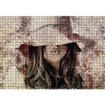 Cakapuzzle Mektup Zemininde Şapkalı Kız 120 Parça Ahşap Puzzle