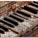 Cakapuzzle Metruk Piyanonun Tuşları Yakın Çekim Mdf 120 Parça Puzzle