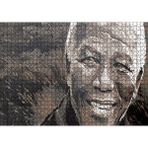 Cakapuzzle Nelson Mandela Yağlı Boya Siyah Beyaz 120 Parça Ahşap Puzzle