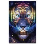 Cakapuzzle Neon Işıklı Detaylarıyla Kaplan Başı 120 Parça Puzzle