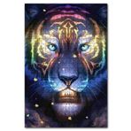 Cakapuzzle Neon Işıklı Detaylarıyla Kaplan Başı 500 Parça Mdf Puzzle