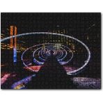 Cakapuzzle Neon Spiral Tünel ve Adam Mdf 500 Parça Puzzle