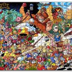 Cakapuzzle Nintendo Wii Tüm Karakterler Kompozisyon Mdf 120 Parça Puzzle