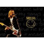 Cakapuzzle Nirvana Kurt Cobain Elektrogitar Smiley 120 Parça Ahşap Puzzle