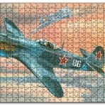 Cakapuzzle Nostalfik Savaş Uçağı Çizim Sanat Mdf 120 Parça Puzzle