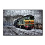 Cakapuzzle Nostaljik Elektrikli Renkli Tren 120 Parça Ahşap Puzzle