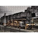 Cakapuzzle Nostaljik Kara Tren Görseli 120 Parça Ahşap Puzzle