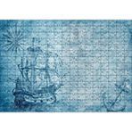 Cakapuzzle Orta Dünya Haritası ve Yelkenli Gemi 120 Parça Ahşap Puzzle