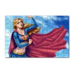 Cakapuzzle Pelerinli Güçlü Süper Kız Görseli 120 Parça Ahşap Puzzle