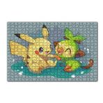 Cakapuzzle Pikaçu ve Sevimli Arkadaşı 120 Parça Ahşap Puzzle