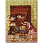 Cakapuzzle Piyano Çocuklar ve Köpekler 120 Parça Puzzle