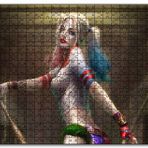 Cakapuzzle Rengaren Boyalı Harley Quinn Görseli Mdf 120 Parça Puzzle