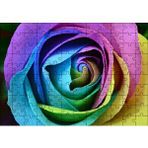 Cakapuzzle Rengarenk Gül Yakın Çekim 120 Parça Ahşap Puzzle
