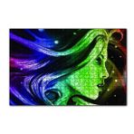 Cakapuzzle Renkli Dijital Sanat Kadın Portre 120 Parça Ahşap Puzzle