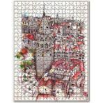 Cakapuzzle Retro Istanbul Galata Kulesi Tarz Görsel 120 Parça Puzzle