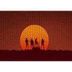 Cakapuzzle Retro Tarzı Daft Punk Müzik Görseli 120 Parça Ahşap Puzzle