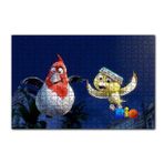 Cakapuzzle Rio Macerası Sarı ve Kırmızı Beyaz Kuşlar 120 Parça Ahşap Puzzle