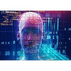 Cakapuzzle Robotik Kadın Yüzü Silüet ve Dijital Semboller Mdf 255 Parça Puzzle