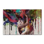Cakapuzzle Romantik Çift Suluboya Efektli 120 Parça Ahşap Puzzle