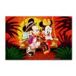 Cakapuzzle Romantik Mickey ve Minnie Mouse 120 Parça Ahşap Puzzle