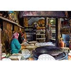 Cakapuzzle Sacda Ekmek Yapan Kadınlar 120 Parça Ahşap Puzzle
