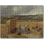 Cakapuzzle Saman Balyaları Taşıyan Atlar ve Köylüler Mdf 1000 Parça Puzzle