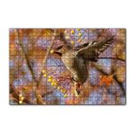 Cakapuzzle Sarı Meyveli Ağaç ve Sevimli Kuş 120 Parça Ahşap Puzzle