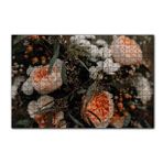 Cakapuzzle Sarı Turuncu Beyaz Çiçekler 120 Parça Ahşap Puzzle