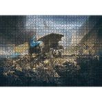 Cakapuzzle Savaş Alanında Savaşçılar ve Dev Ayı 120 Parça Ahşap Puzzle