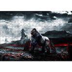 Cakapuzzle Savaşçı Goriller ve Lav Denizi 120 Parça Ahşap Puzzle