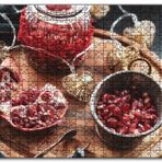 Cakapuzzle Servis Tahtası Üzerinde Narlar Mdf 1000 Parça Puzzle