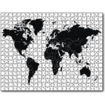 Cakapuzzle Siyah Beyaz Dünya Haritası 500 Parça Puzzle