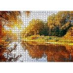 Cakapuzzle Sonbaharda Ormanın İçindeki Berrak Nehir 120 Parça Ahşap Puzzle