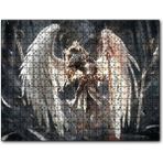 Cakapuzzle Şövalye Melek Kanatları ve Kılıçlar 120 Parça Ahşap Puzzle