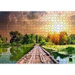 Cakapuzzle Tahta İskele Şimşekli Gökler Ve Güneşli Hava Puzzle Yapboz Mdf Ahşap