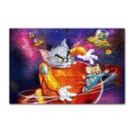 Cakapuzzle Tom ve Jerry Çizgi Filmi 120 Parça Ahşap Puzzle