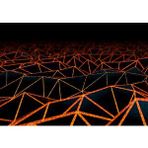 Cakapuzzle Turuncu Üçgenlerden Oluşan 3D Yüzey 120 Parça Ahşap Puzzle