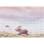 Cakapuzzle Uçurtma Uçuran Kız ve Renk Püsküren Fil 120 Parça Ahşap Puzzle