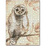 Cakapuzzle Yağlı Boya Dişi Baykuş Resmi Görseli 120 Parça Puzzle
