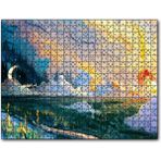 Cakapuzzle Yağlı Boya Resmi Manzara ve Ay Görseli 500 Parça Puzzle