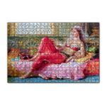Cakapuzzle Yağlı Boya Resmi Otantik Giyimli Kadın Görseli 120 Parça Ahşap Puzzle