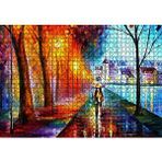 Cakapuzzle Yağmur Sahil Şemsiyeli Çift Yağlı Boya Puzzle Yapboz Mdf Ahşap