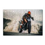 Cakapuzzle Yamaha Naked Motorsiklet ve Patinaj Dumanları 120 Parça Ahşap Puzzle