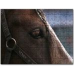 Cakapuzzle Yelesi Örülü Kahverengi At Yakın Çekim Mdf 255 Parça Puzzle